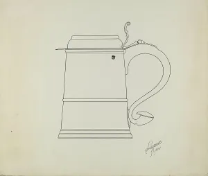Silver Tankard, c. 1938. Creator: Lawrence Flynn