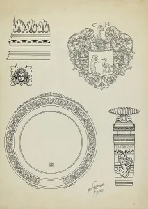 Flynn Lawrence Prints: Silver Tankard: Detail, c. 1936. Creator: Lawrence Flynn