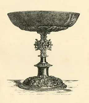 Tazza Prints: Silver tazza, early 17th century, (1881). Creator: W. M. McGill