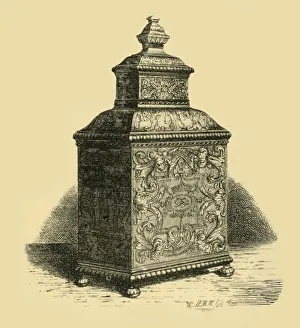 Victoria Albert Museum Prints: Silver tea caddy, 1716, (1881). Creator: W. M. McGill