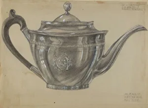 Silver Teapot Prints: Silver Teapot, 1934. Creator: Margaret Knapp