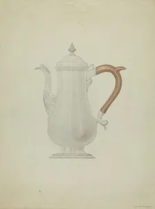 David P Prints: Silver Teapot, 1935/1942. Creator: David P. Willoughby