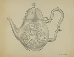 Silver Teapot, c. 1936. Creator: Clayton Braun