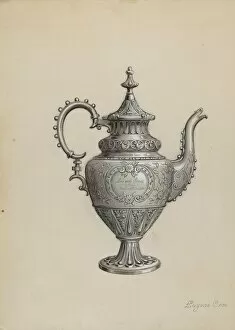 Eugene Croe Gallery: Silver Teapot, c. 1936. Creator: Eugene Croe