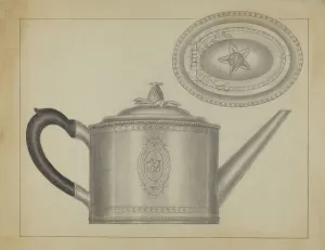 Silver Teapot, c. 1936. Creator: Gordon Sanborn
