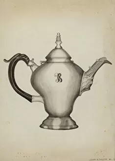 Silverware Collection: Silver Teapot, c. 1936. Creator: John R. Towers