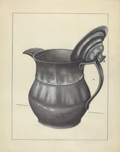 Jules Lefevere Prints: Silver Teapot, c. 1936. Creator: Jules Lefevere