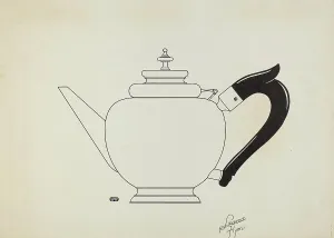 Silver Teapot Prints: Silver Teapot, c. 1936. Creator: Lawrence Flynn