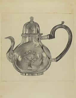 Silver Teapot, c. 1936. Creator: S. Brodsky