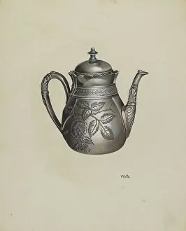 Silver Teapot Prints: Silver Teapot, c. 1937. Creator: Edward White
