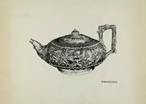Teapot Gallery: Silver Teapot, c. 1938. Creator: Florence Hastings