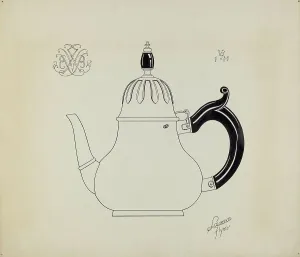 Silver Teapot, c. 1938. Creator: Lawrence Flynn