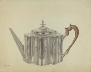 Silver Teapot, c. 1938. Creator: Michael Fenga