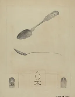 Francis Law Durand Prints: Silver Teaspoon, 1935/1942. Creator: Francis Law Durand