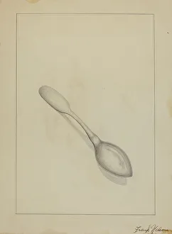 Frank Nelson Prints: Silver Teaspoon, 1935/1942. Creator: Frank Nelson
