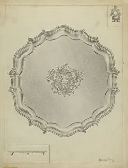 Silver Tray, 1935/1942. Creator: Michael Fenga