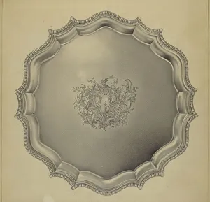 Reina Horace Prints: Silver Tray, c. 1937. Creator: Horace Reina