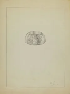 Silver Trencher Salt, c. 1936. Creator: Clayton Braun