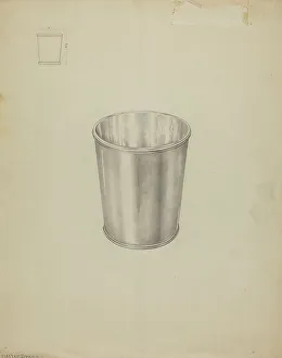 Tumbler Prints: Silver Tumbler, c. 1937. Creator: Hester Duany