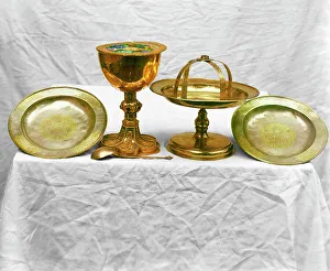 Vestry Prints: Silver vessels, in the vestry of the Ipatievsky Monastery