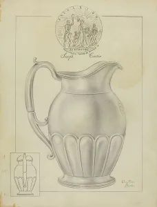 Water Pitcher Prints: Silver Water Pitcher, c. 1936. Creator: Clayton Braun