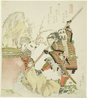 Shikishiban Surimono Prints: Sima Guang and Shibata Katsuie