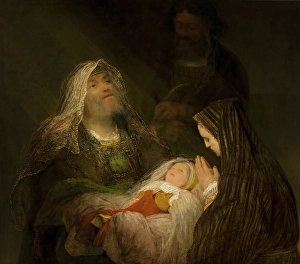 In Prayer Prints: Simeon's Song of Praise, 1700. Creator: Aert de Gelder