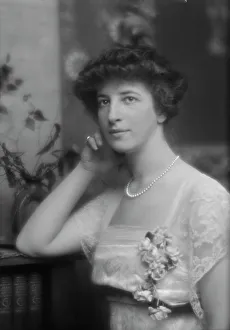 Interiors Prints: Simon, Beatrice M. portrait photograph, 1912 or 1913. Creator: Arnold Genthe