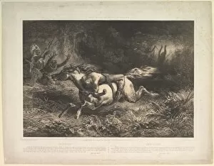 Tied Up Gallery: Simon Butler (Indian Trails, vol. II), 1852. Creator: Jean Francois Millet