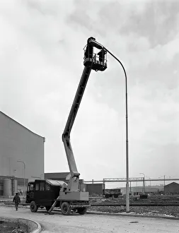 Simon cherry picker, Park Gate Iron & Steel Co, Rotherham, South Yorkshire, 1964