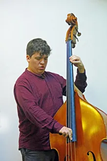 Bass Player Prints: Simon Read, Adrian Cox Quartet, Loughton Methodist Church, Essex, 28 Sept 2019. Creator