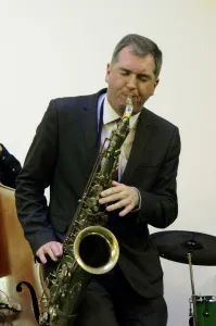 Simon Spillett, NJA fundraising gig, Loughton, Essex, February 11, 2017 Artist: Brian O Connor