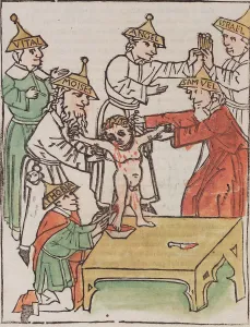 Prosecution Prints: Simon of Trent. From Passio beati Simonis by Johannes Matthias Tuberinus, 1475