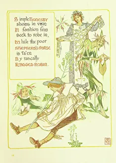 Wild Flower Prints: Simple Honesty shows in vain A fashion few seek to robe in... 1899. Creator: Walter Crane