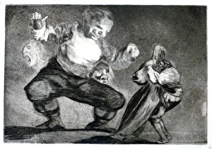 Clumsy Prints: Simpleton, 1819-1823. Artist: Francisco Goya