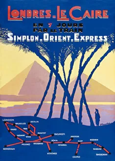 Railway Station Gallery: Simplon-Orient-Express, Londres-le Caire, c. 1930