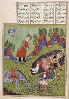 Healing Prints: The simurgh healing Rustam, 1719. Creator: Unknown