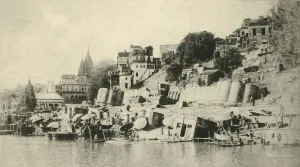 Benares Prints: Sindhia Ghat, Benares. Creator: Saeed Bros