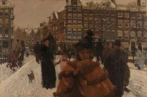 Busy Prints: The Singel Bridge at the Paleisstraat in Amsterdam, 1898. Creator: George Hendrik Breitner