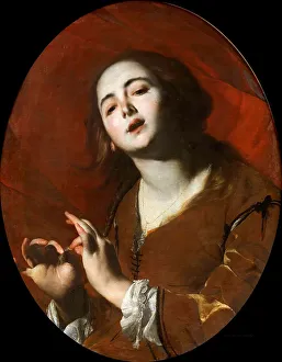 Music Dancegenre Prints: The Singer, 1650. Creator: Cavallino, Bernardo (1616-1656)
