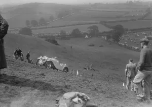 Rushmere Hill Prints: Singer 2-seater sports competing in the MG Car Club Rushmere Hillclimb, Shropshire, 1935