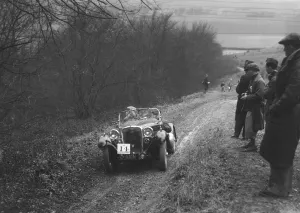 Singer 2-seater sports competing in a trial, Crowell Hill, Chinnor, Oxfordshire, 1930s