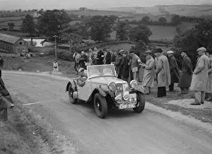 Swac Prints: Singer B37 1. 5 litre sports of DE Harris competing in the South Wales Auto Club Welsh Rally