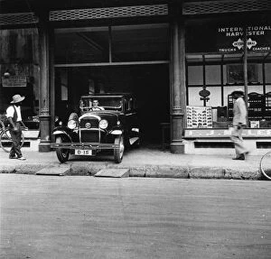 Singer car showroom, Port of Spain, Trinidad, Trinidad and Tobago, 1931