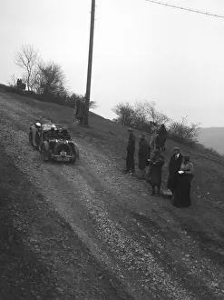 Singer of CV Glass climbing Nailsworth Ladder, Sunbac Colmore Trial, Gloucestershire, 1934