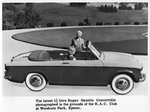Singer Gazelle convertible, Woodcote Park, Epsom, Surrey, c1956-c1963