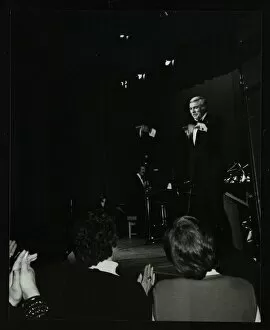 Applause Gallery: Singer Howard Keel on stage at the Forum Theatre, Hatfield, Hertfordshire, 14 May 1983