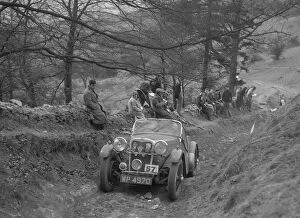 Cars Collection: Singer Le Mans competing in the MG Car Club Abingdon Trial / Rally, 1939. Artist: Bill Brunell