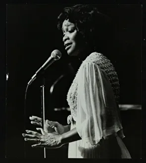 Hatfield Prints: Singer Selena Jones on stage at the Forum Theatre, Hatfield, Hertfordshire, 1979