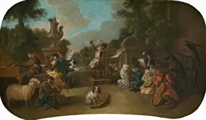 Orchestra Collection: Singerie: The Concert, c. 1739. Creator: Christophe Huet